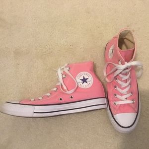 Bubble Gum Pink Converse High Top Sneakers